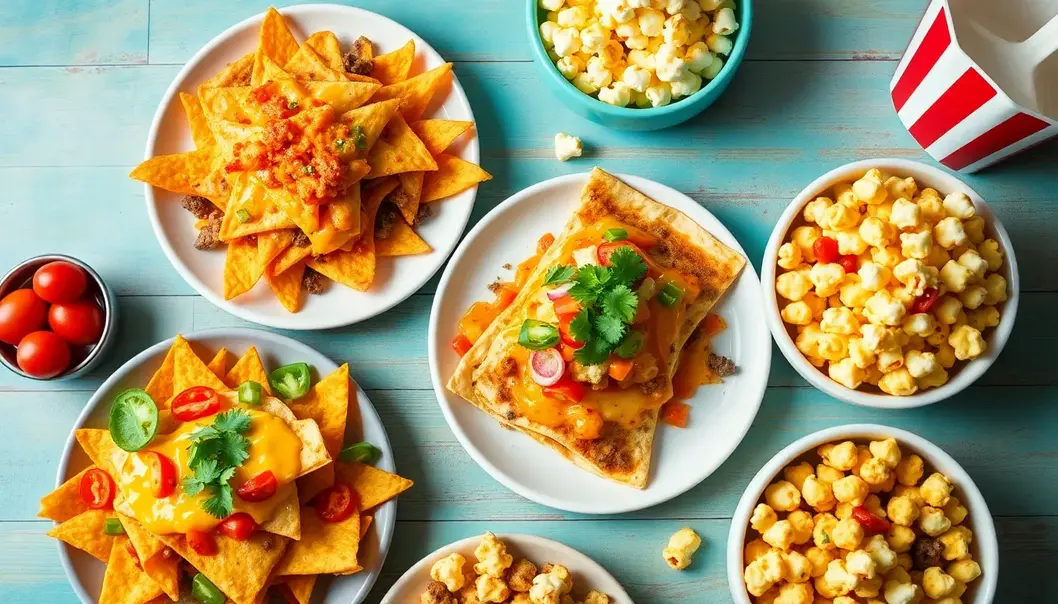 Quick and flavorful crunchy nachos, quesadillas, and spicy popcorn.