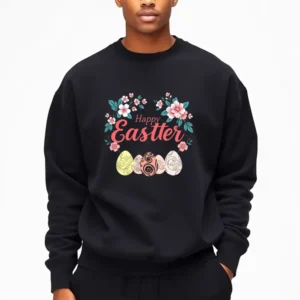 Easter Bunny Headband With Flowers Sweatshirt