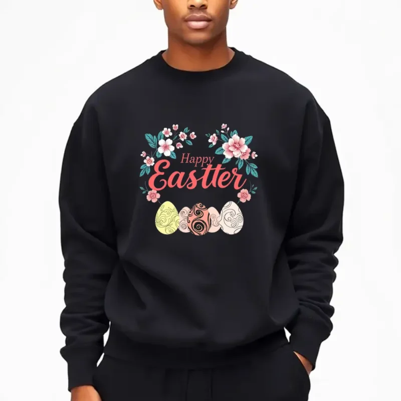 Easter Bunny Headband With Flowers Sweatshirt