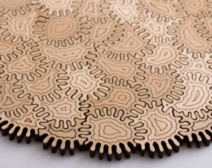 Patchwork Amoeba Wooden Jigsaw Puzzle, Laser-Cut