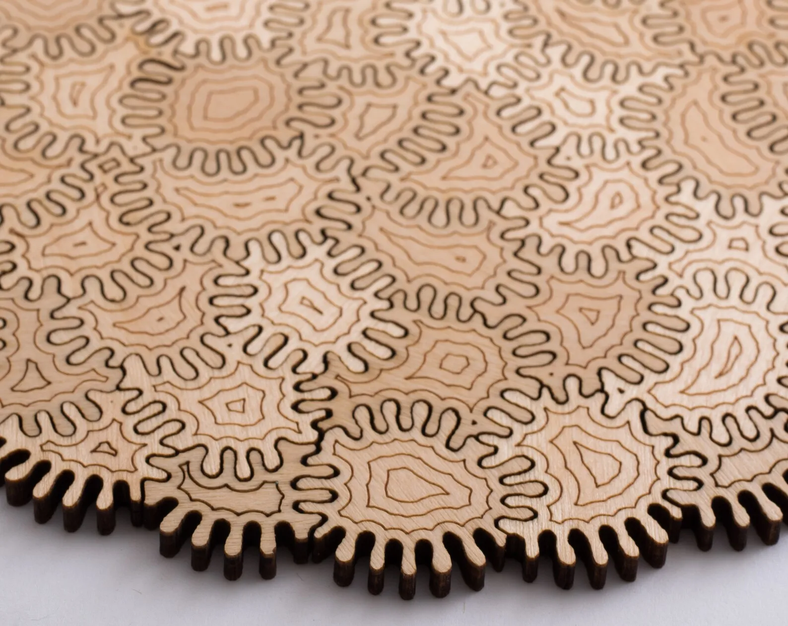 Patchwork Amoeba Wooden Jigsaw Puzzle, Laser-Cut