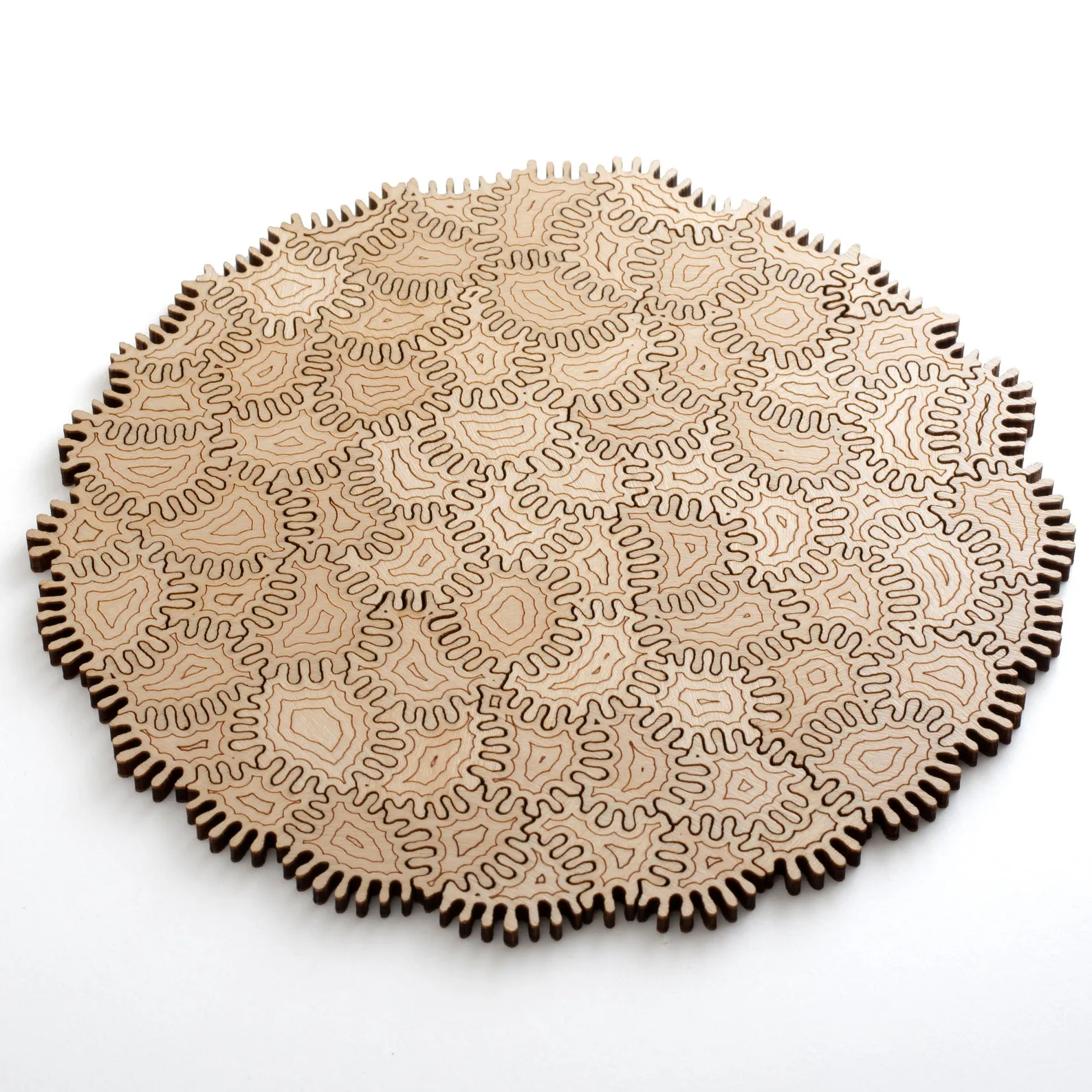Patchwork Amoeba Wooden Jigsaw Puzzle, Laser-Cut - Image 2