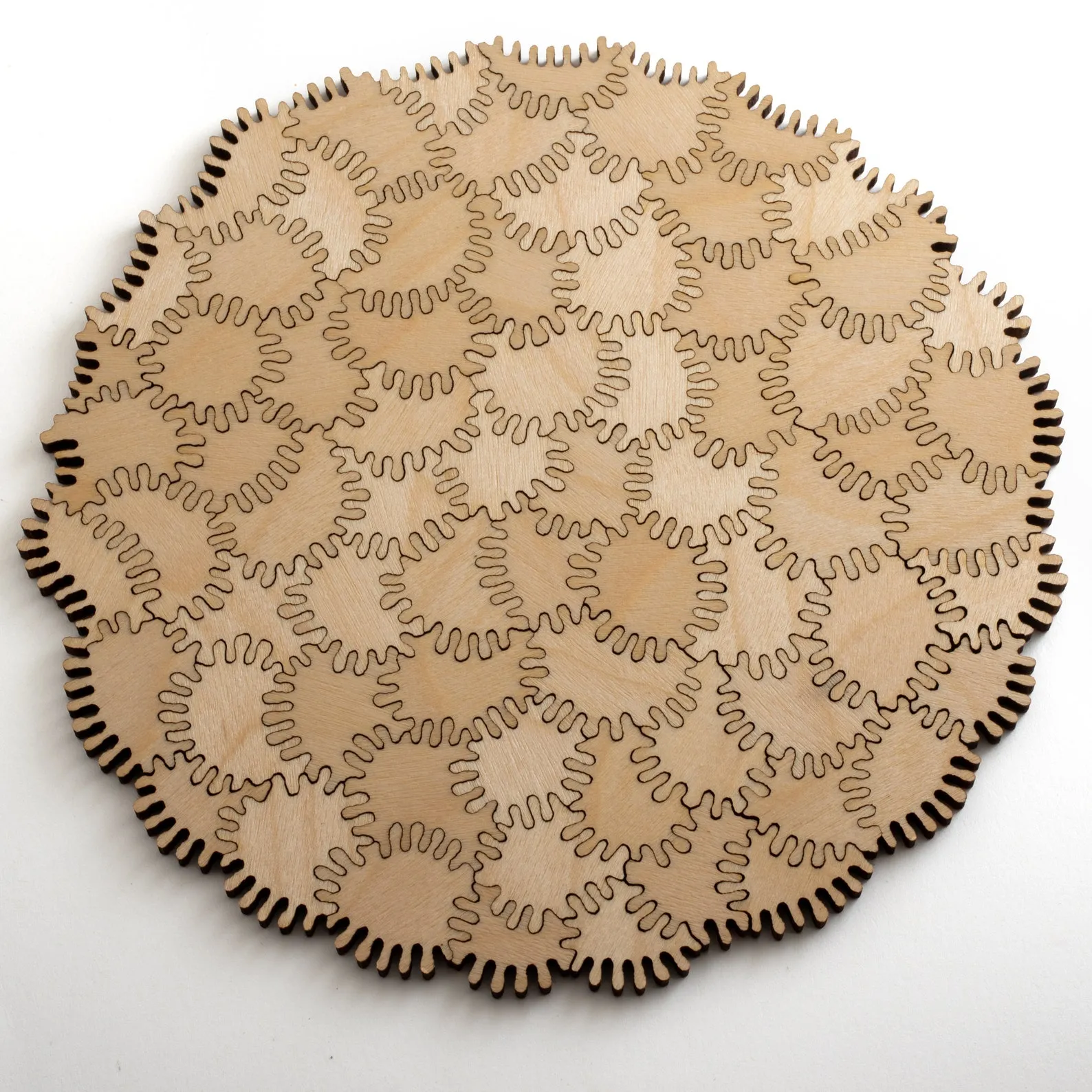 Patchwork Amoeba Wooden Jigsaw Puzzle, Laser-Cut - Image 3