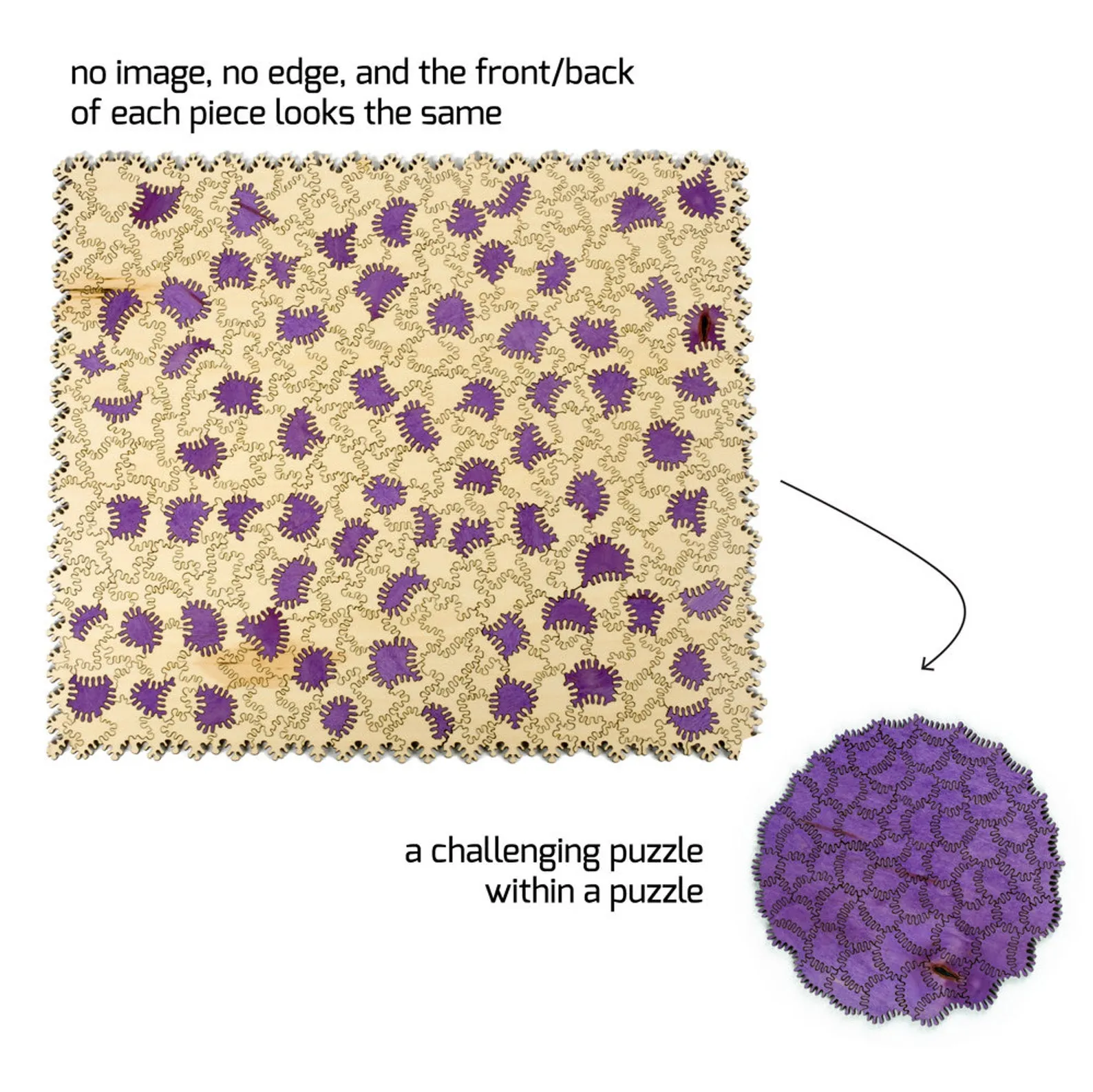 Two-in-One Challenge Wooden Puzzle - Image 3