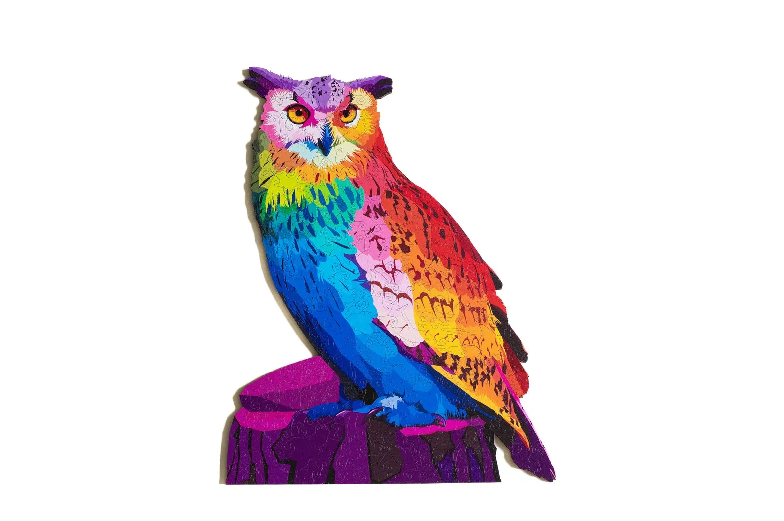 A Hoot of Many Colors Owl Wooden Jigsaw Puzzle - Image 2